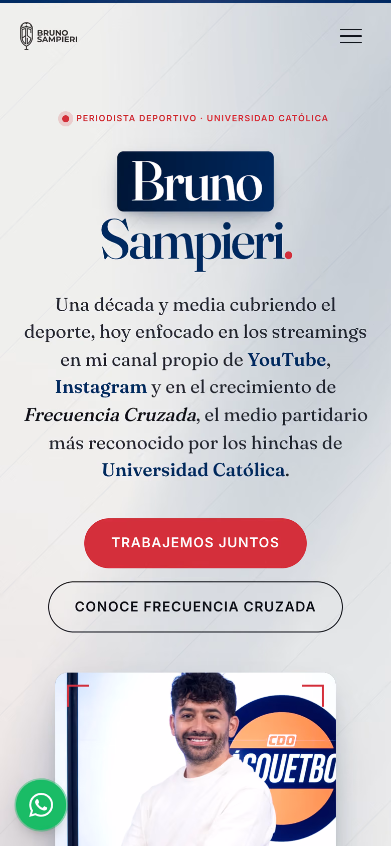 Bruno Sampieri en versión móvil